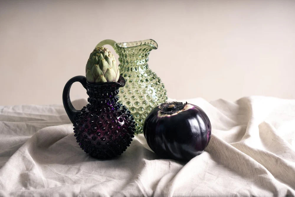 Violet Hobnail Jug 1L