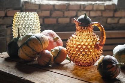 Amber Hobnail Jug