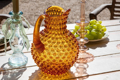 Amber Hobnail Jug