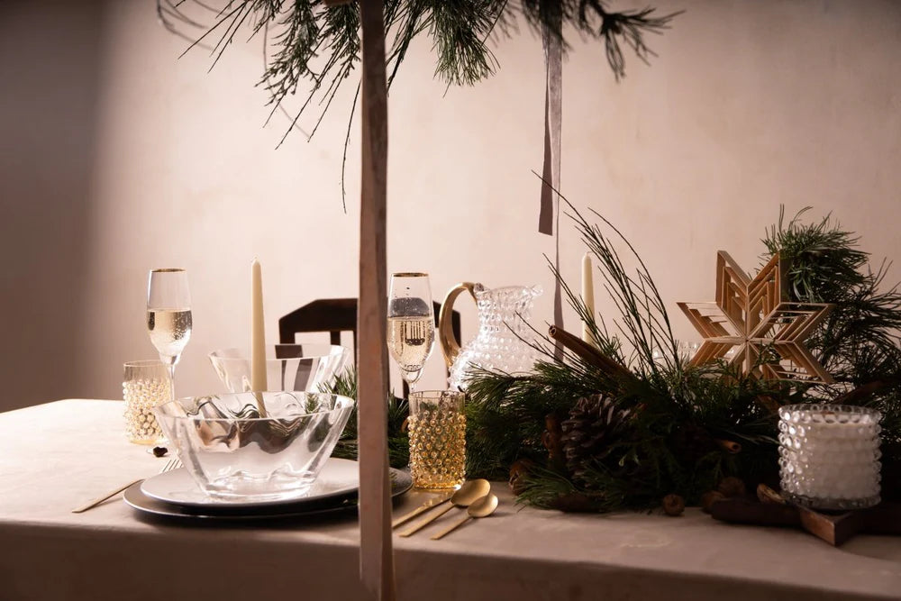 Underlay Amber Hobnail Tumblers Set of 4