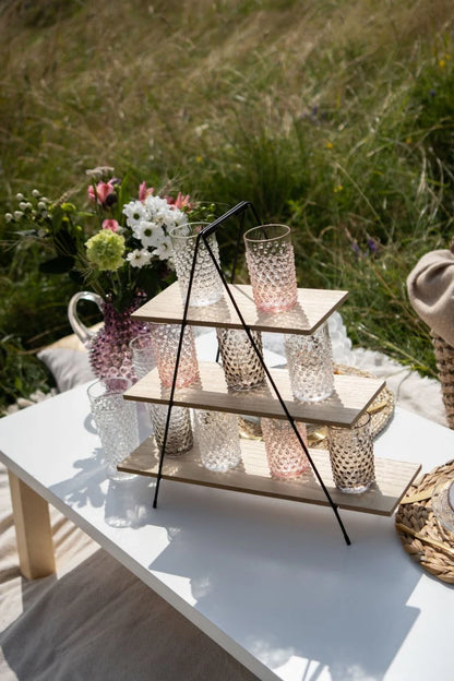 Rosaline Hobnail Tumblers set of 4