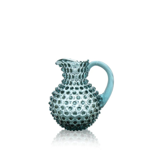 Misty Blue Hobnail Jug 1L