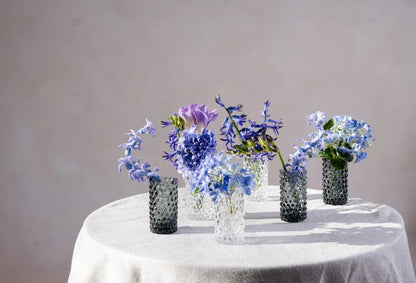 Grey Smoke Hobnail Bud Vase