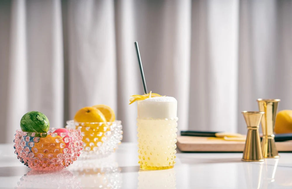 Citrine Hobnail Tumblers Set of 4