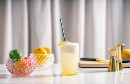 Citrine Hobnail Tumblers Set of 4