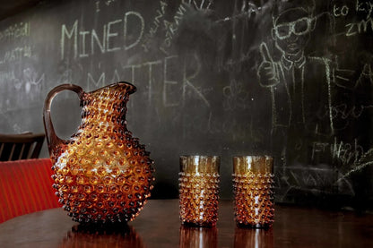 Amber Hobnail Jug