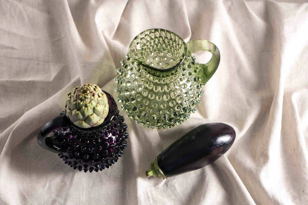 Olive Green Hobnail Jug 1L