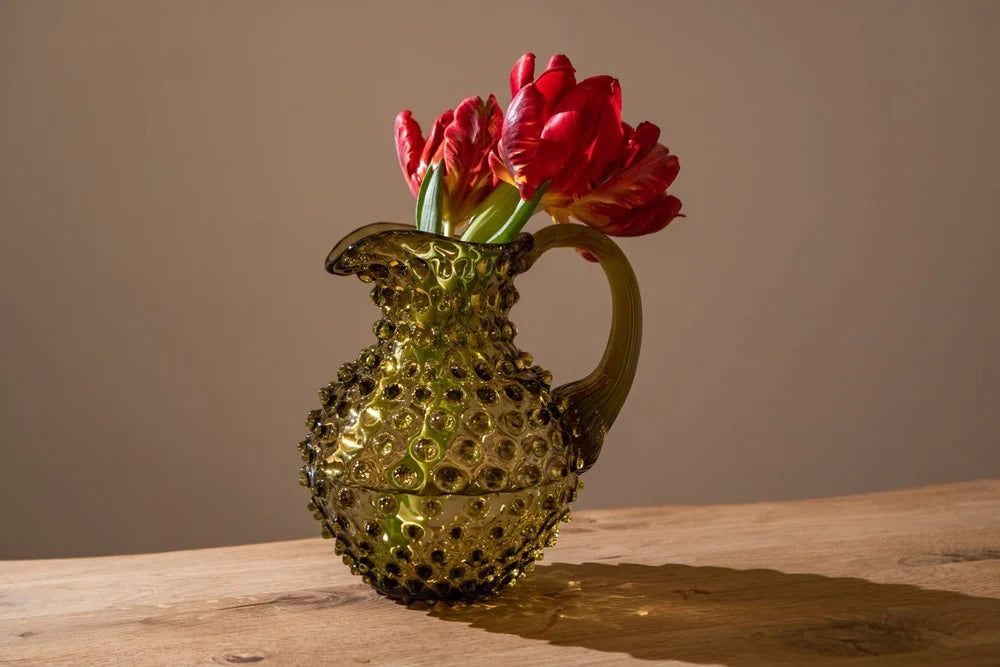 Bonsai Green Hobnail Jug 1 L