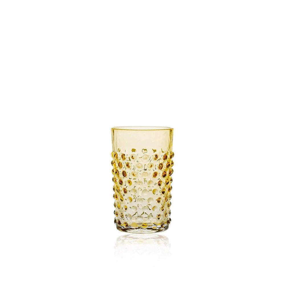 Underlay Amber Hobnail Tumblers Set of 4