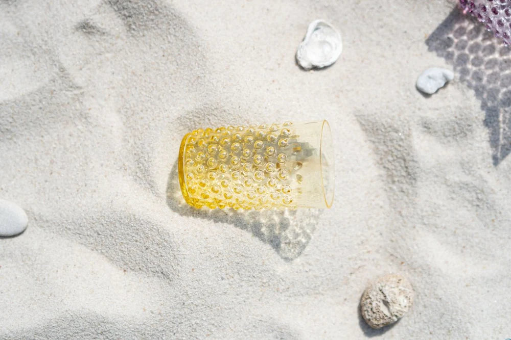 Citrine Hobnail Tumblers Set of 4