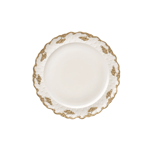 Lucia White & Gold Serving Plate