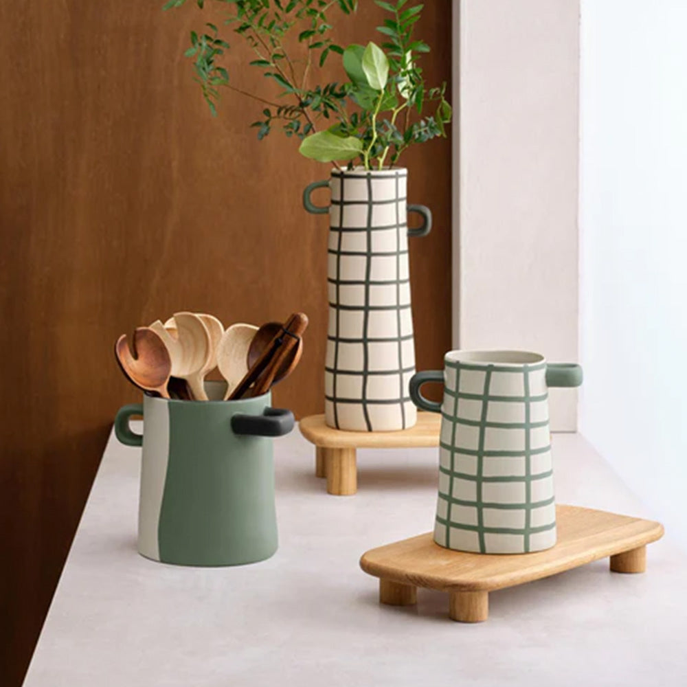 ASA Selection Rayu Vase, Green Divided