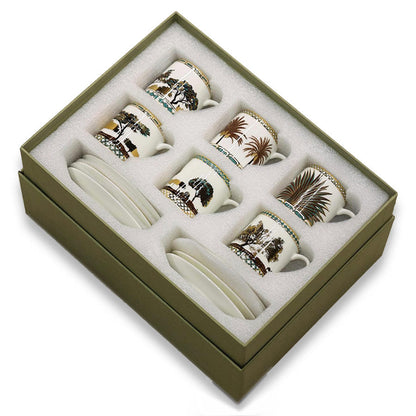 The cups and saucers UAE trees set of 6