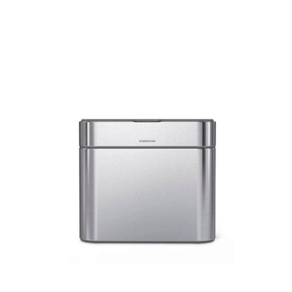simplehuman Compost CaddySilver rectangular container with brand logo 