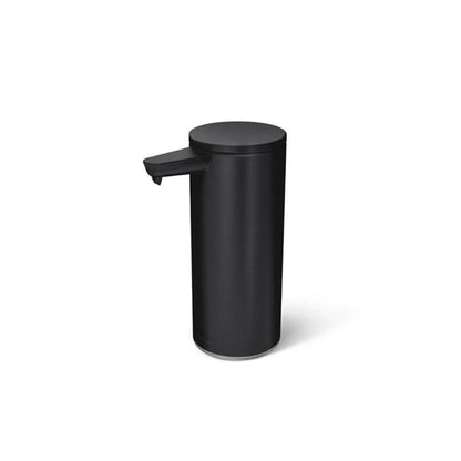 simplehuman Rechargeable Sensor Soap Pump-Black soap dispenser on a white background
