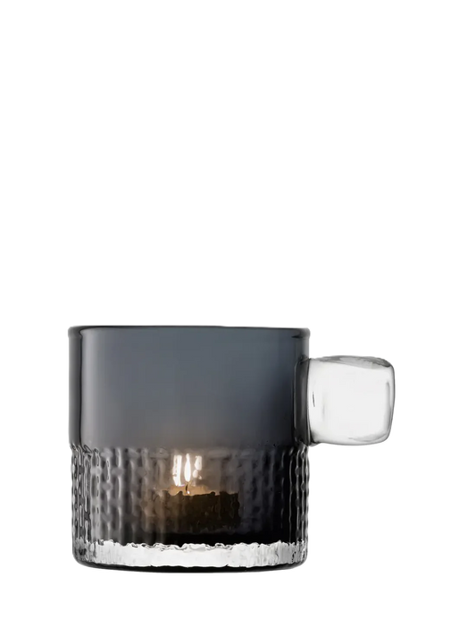 Handle Tealight Holder H9cm Slate
