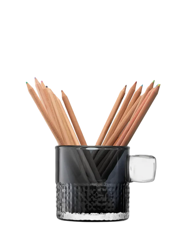 Handle Tealight Holder H9cm Slate