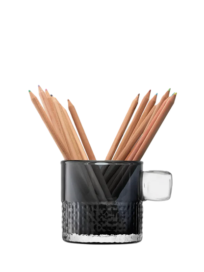 Handle Tealight Holder H9cm Slate