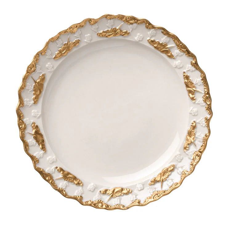 Lucia White & Gold Espresso Cup with Saucer