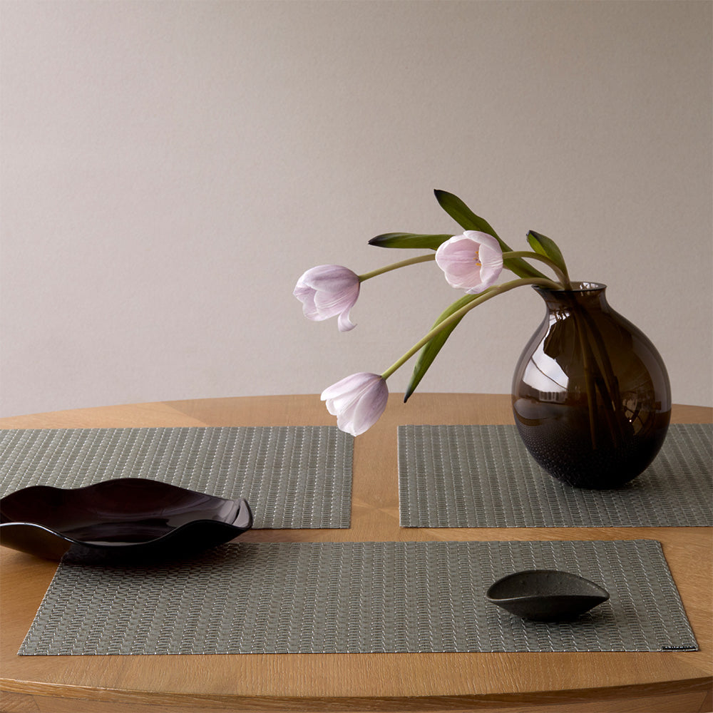 Origami Rectangular Placemat, Gunmetal