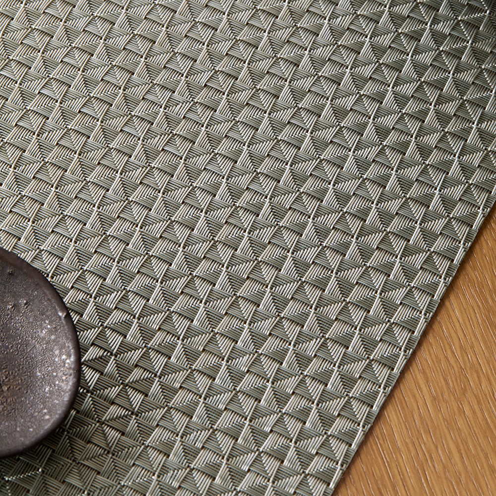 Origami Rectangular Placemat, Gunmetal