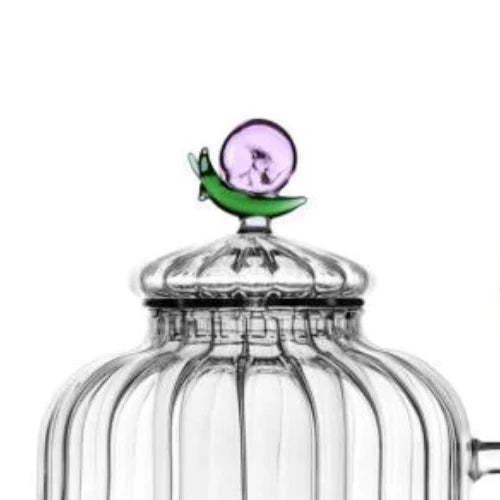 Optical Teapot Snail And Amber Flower