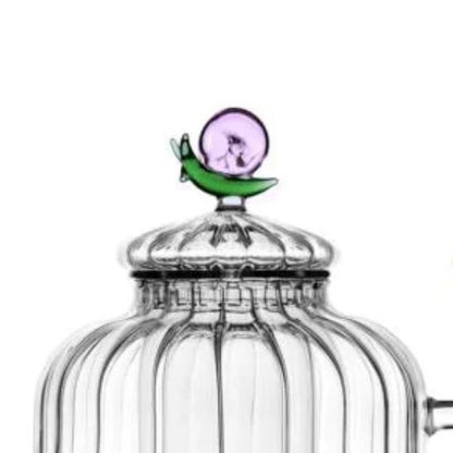 Optical Teapot Snail And Amber Flower