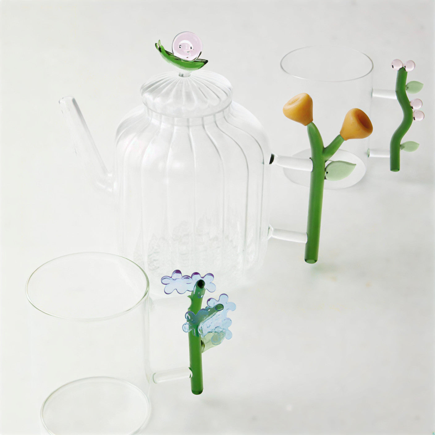 Optical Teapot Snail And Amber Flower