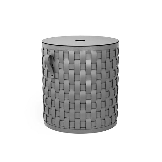 Demetra Short Round Basket With Flat Lid