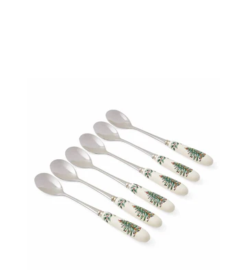 Spode Christmas Tree Teaspoons, Set of 6