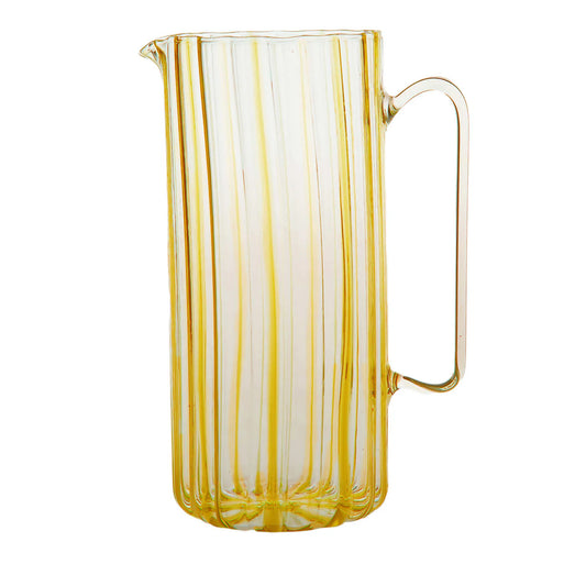 Serlio Loos Amber Stripe Glass Pitcher