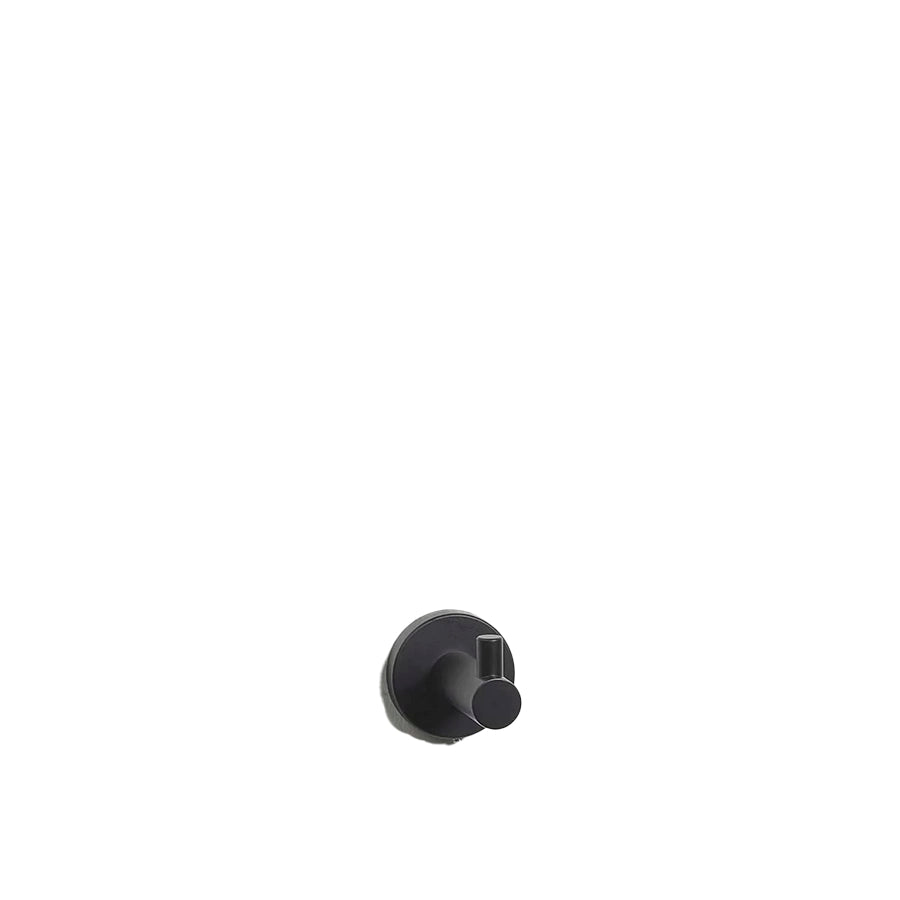 Black robe hook on a white background
