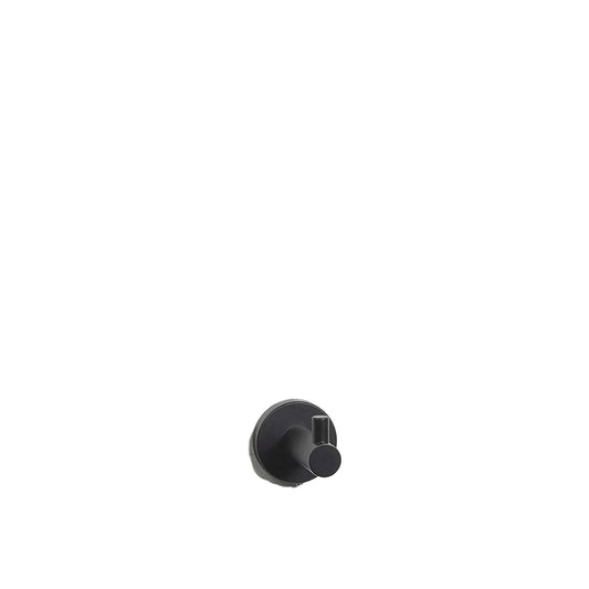 Black robe hook on a white background