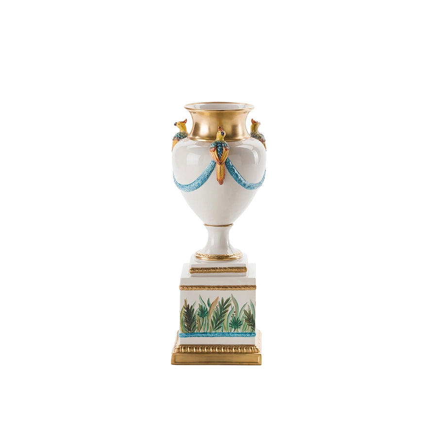 Jungle Parrots Vase