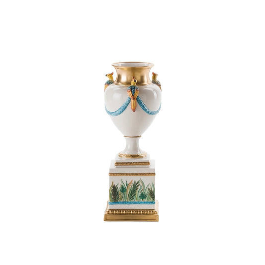 Jungle Parrots Vase