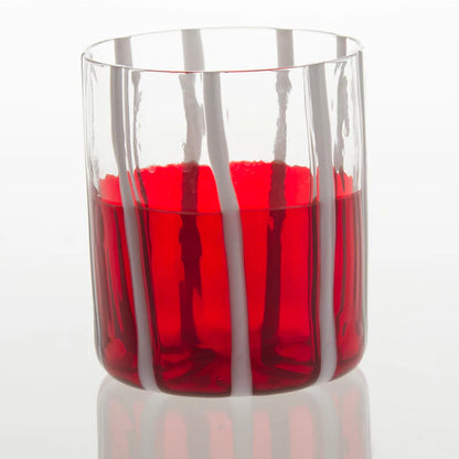 Red & Transparent Mezzo & Mezzo Glass