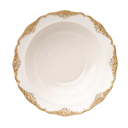 Irene White & Gold Serving Plate