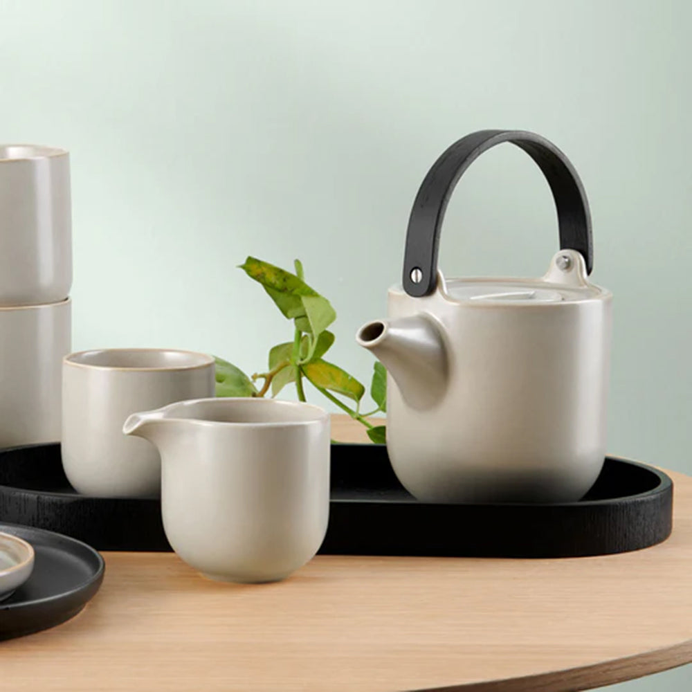 ASA Wood Oval Tray Black Matte