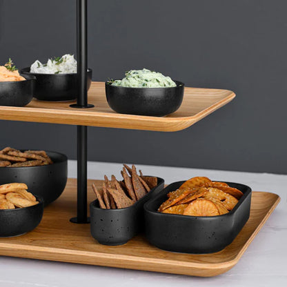 ASA Wood 2-Tier Rectangular Etagere