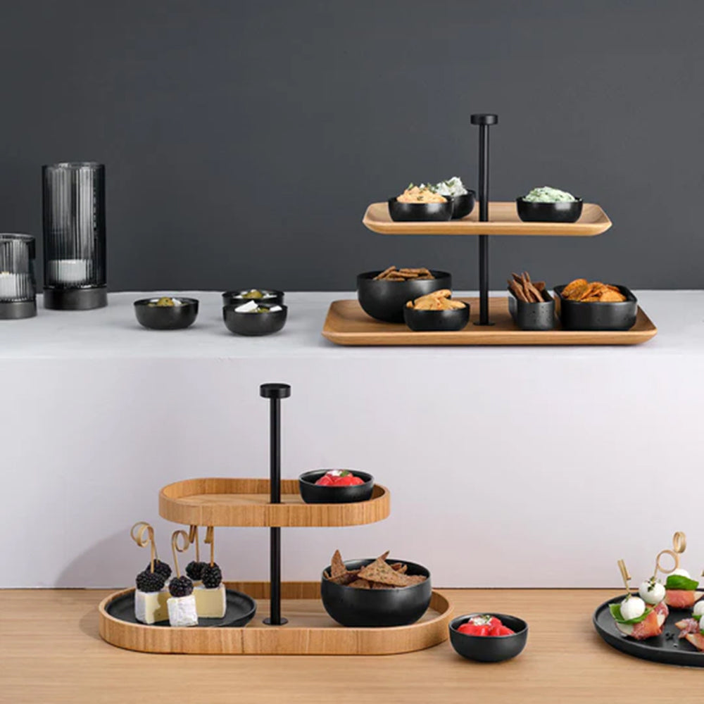 ASA Wood 2-Tier Rectangular Etagere