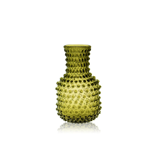 Bonsai Green Hobnail Carafe