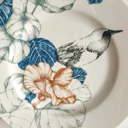 Bird Song Set of 2 Polychrome Bread Plates #1