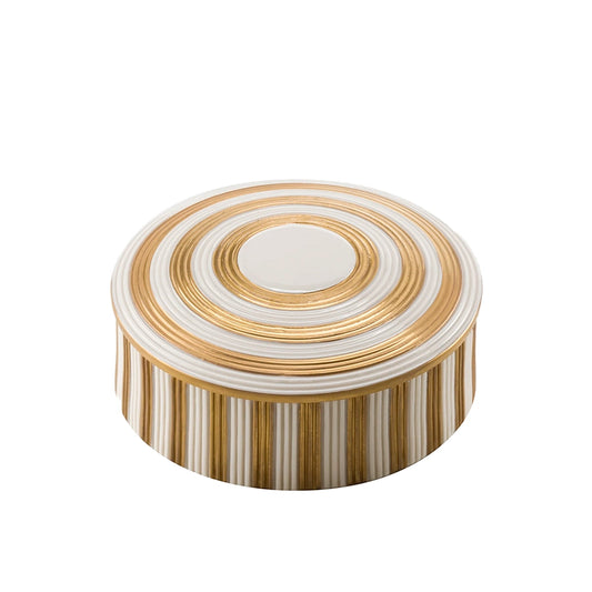 Gold Stripes Belle Epoque Round Box