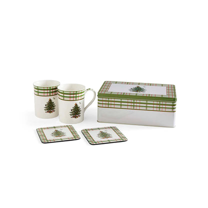 Spode Christmas Tree Mug & Coaster Gift Box