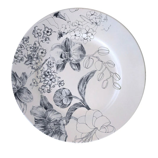 Marie Antoinette Black Dessert Plate