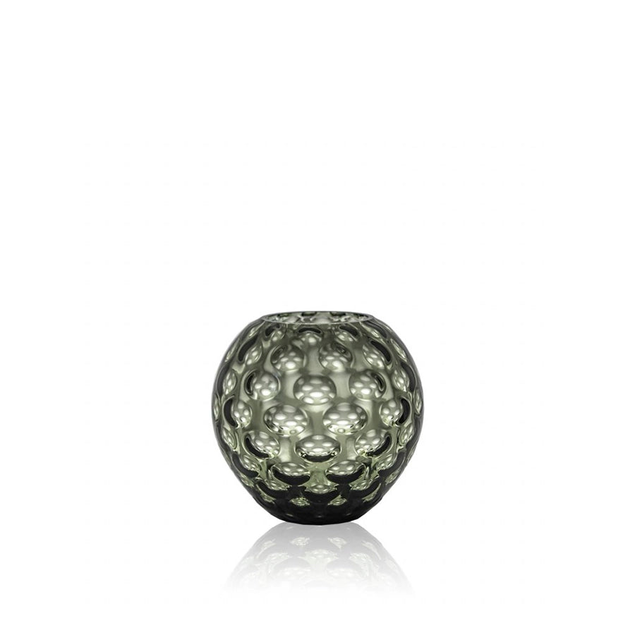 Grey Smoke Kugel Vase