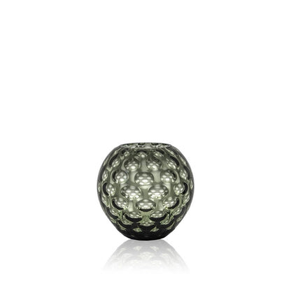 Grey Smoke Kugel Vase