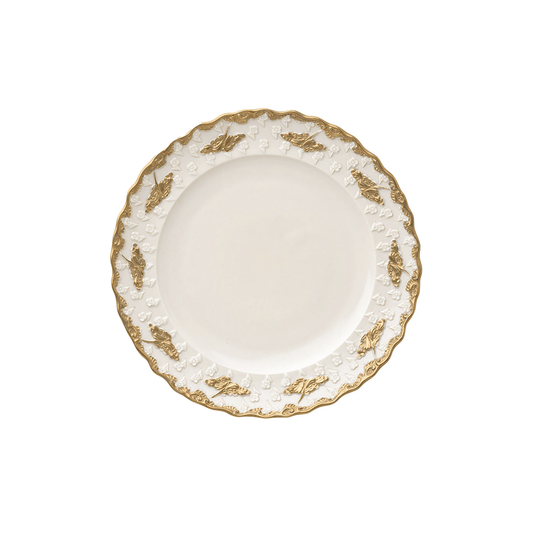 Lucia Set of 2 White & Gold Dessert Plates