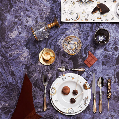 Bus Demitasse Gold plated Cup with Saucer and Stirring Stick