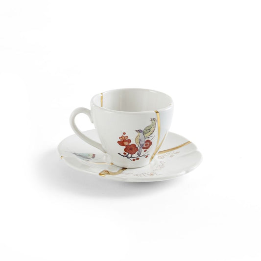 Kintsugi Coffee Cup With Saucer By Seletti